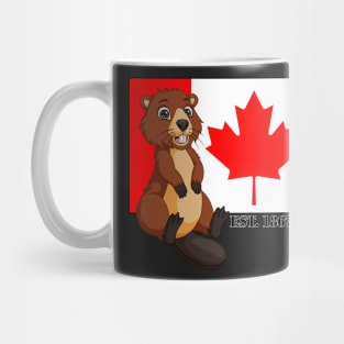 Canada Day Est. 1867 Flag and Beaver Mug